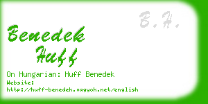 benedek huff business card